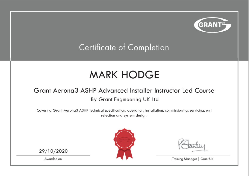 Certificate 1 Alternative Renewable Technologies - certifiacte