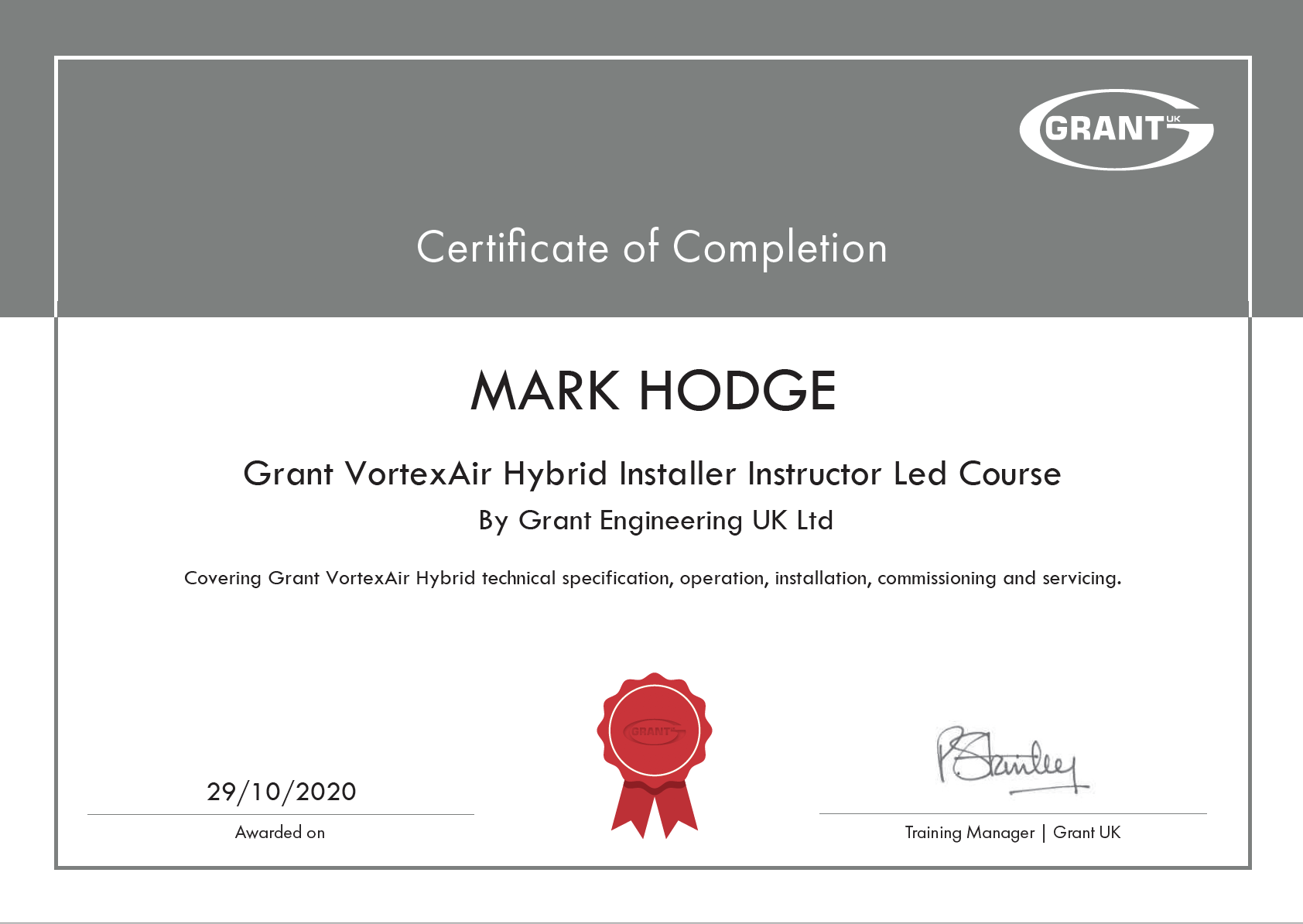 Alternative Renewable Technologies - Certificate